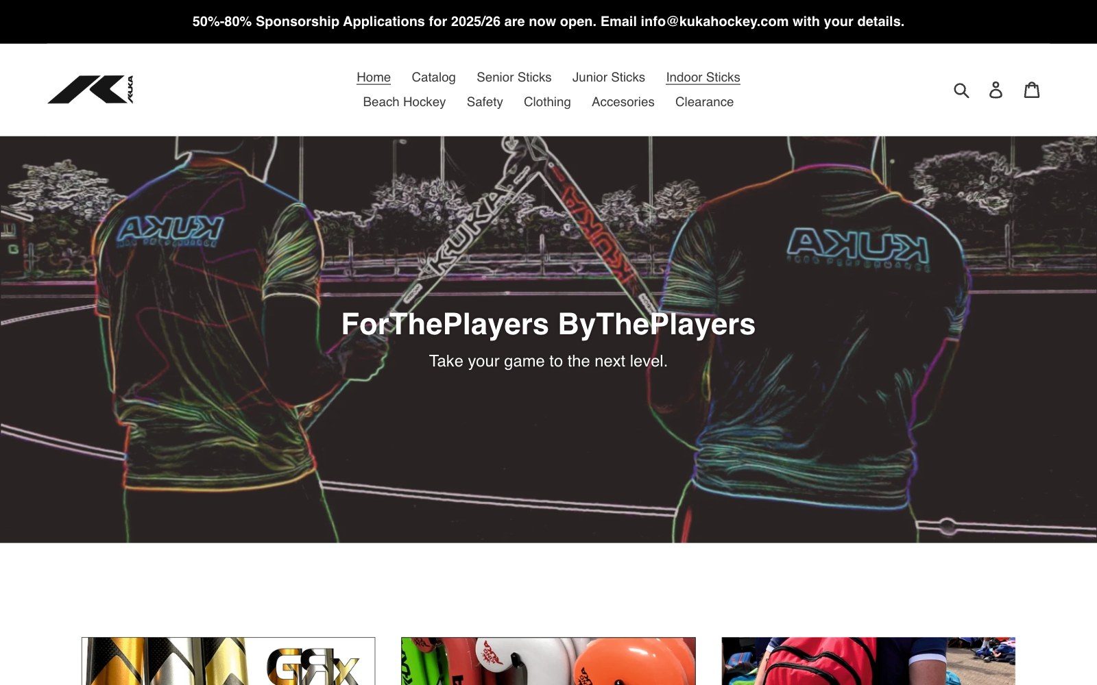 KUKA Hockey website before the redesign