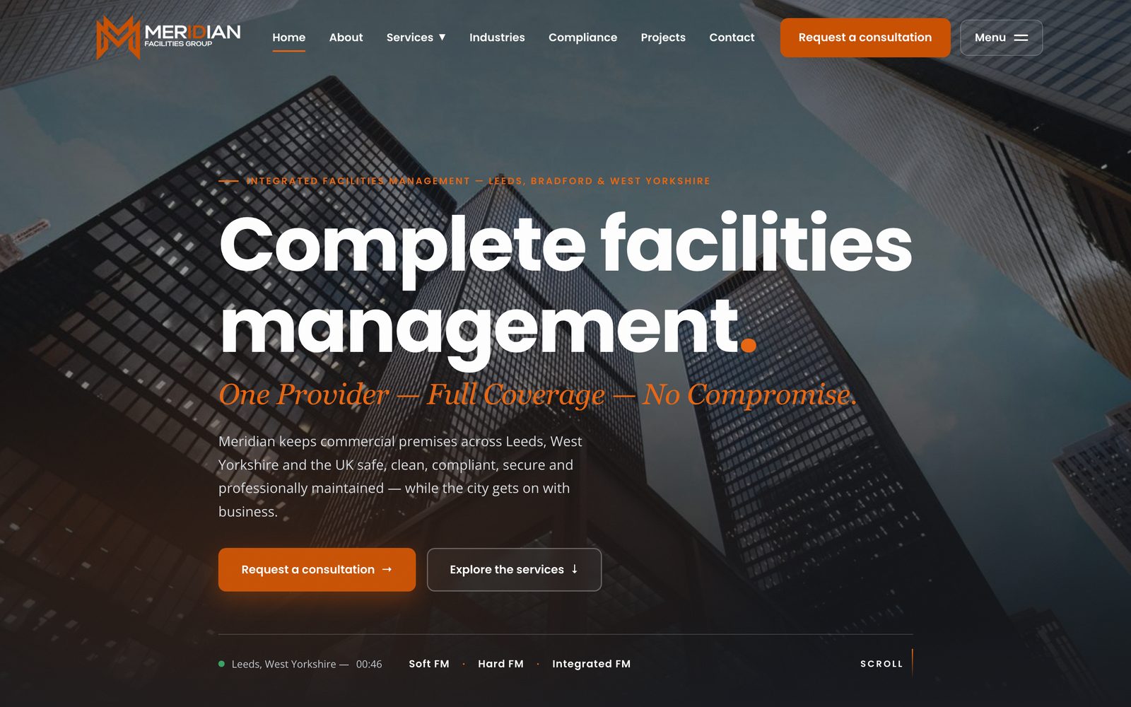Meridian Facilities Group website